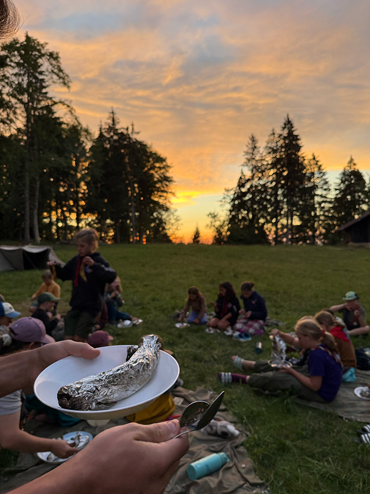 Schoggibanane mit Abendrot