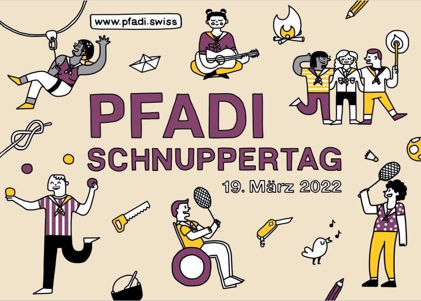 Pfadis stehen auf einer Brücke